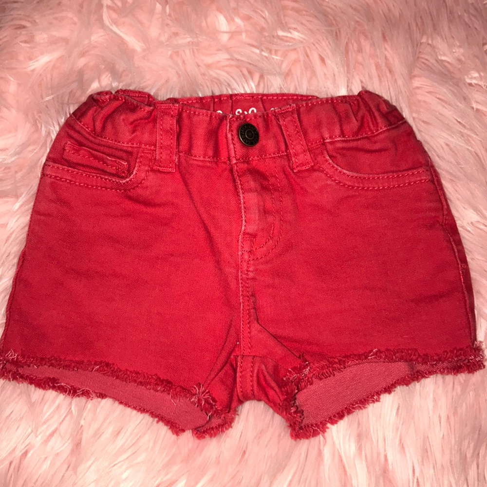 Cat & Jack Red Adjustable Waist Shorts